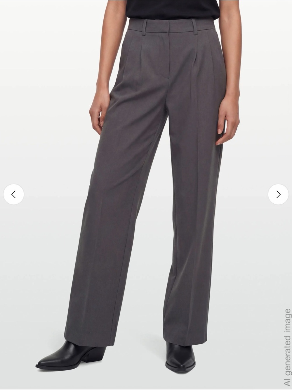 Day Birger et Mikkelsen High-Rise Wide-Leg Trousers in Charcoal Gray